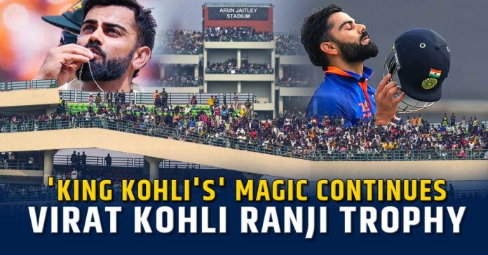 Virat kohli Ranji Trophy 'King Kohli's' magic continues, crowd gathered in the stadium to watch Delhi's Ranji match