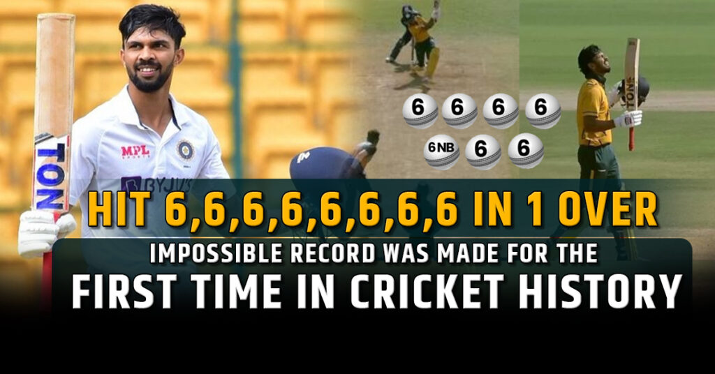 Hit 6,6,6,6,6,6,6,6 in 1 over... This impossible record was made for the first time in cricket history