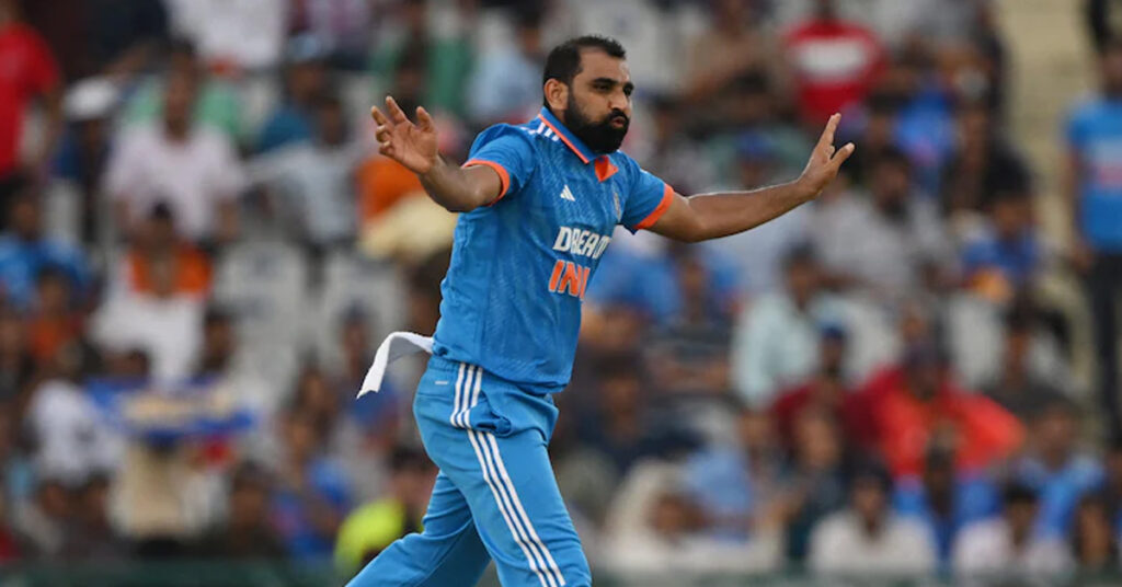 Mohammad Shami dropped his return catch