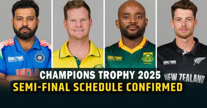 Champions Trophy 2025 semi-final schedule confirmed, India will face Australia on this day