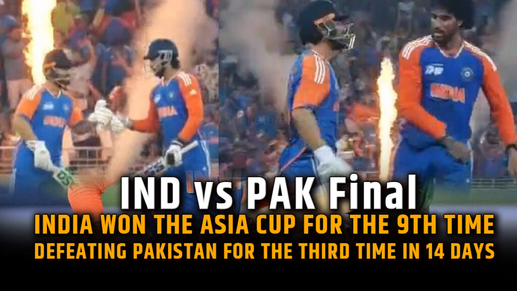 India won the Asia Cup for the 9th time, defeating Pakistan for the third time in 14 days